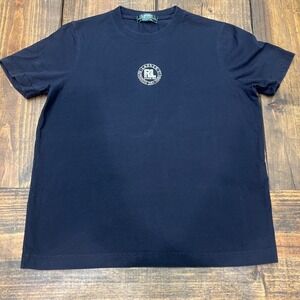 Lauren Ralph Lauren women's Petite small t shirt Navy Blue RL Authentic Goods Co